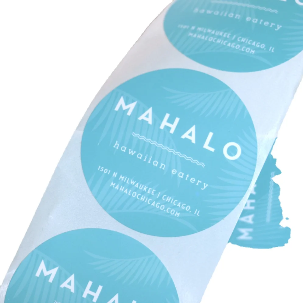 High Quality Custom Self Adhesive Vinyl Stickers Labels   on A Roll Printing