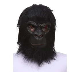 Halloween Latex Gorilla Mask Adult Full Face Funny Animal Mask Monkey Halloween Party Cosplay Props