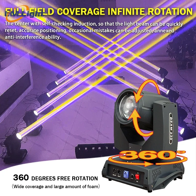 LM professional stage lighting equipment sharpy light spot 230w 7R Moving Head Beam light with 2in1 Flight Case