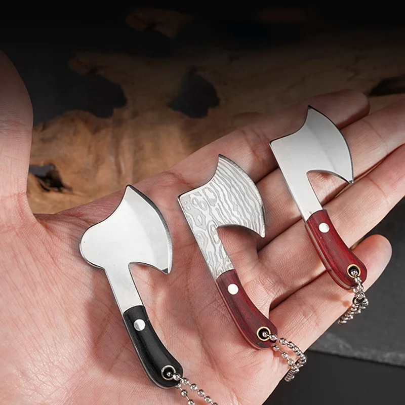 Creative Small Knife Axe Shape Mini Knife Multi-function Light Weight Portable Stainless Steel Pocket Knife