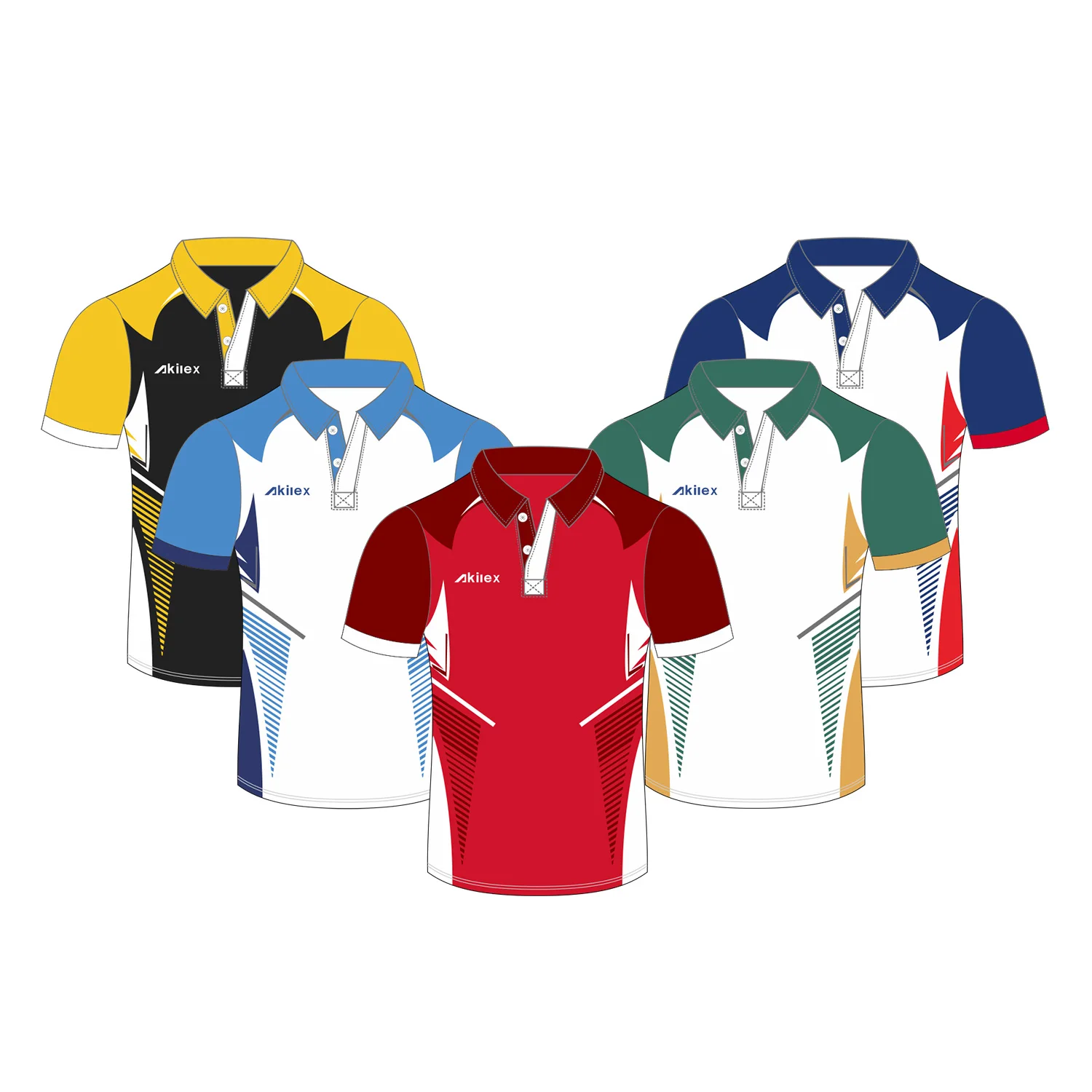 Akilex wholesale custom rugby jersey 100% polyester breathable rugby wear anti-bacterial rugby uniform with high quality