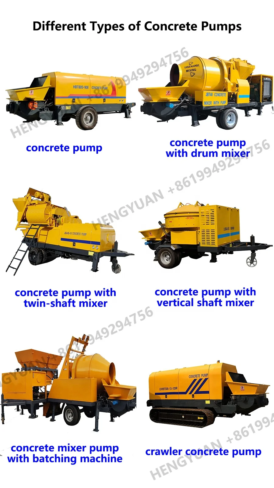 electric motor drive HBS40 concrete pump 40m3/h high cost effective pump machine with Kawassaki hydraulic pump and 100m pipes