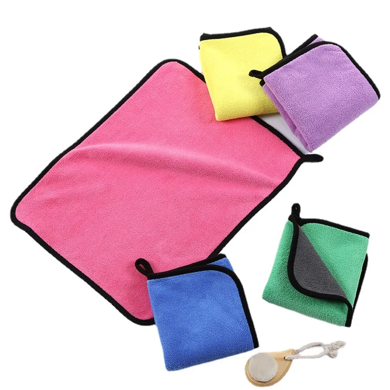 Factory wholesale quick dry microfiber thickened car towel for cleaning