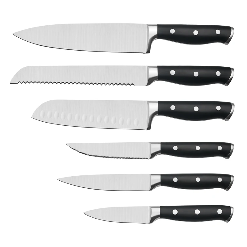 6 шт. классические лучшее стильное изделие кастрюля для готовки из нержавеющей стали шеф-повара нож Santoku набор кухонных ножей
