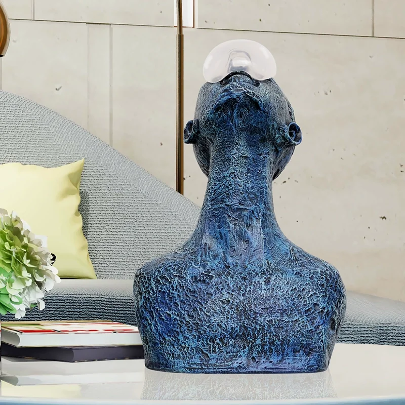 Hotel living room Office Desk Decor sculpture Fiberglass Figure Bust Statues Figurines