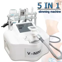 2021 Best selling 5 in 1 V NINE Shape Vacuum Roller Slimming Machine Vacuum Roller RF Cavitation Massage Machine