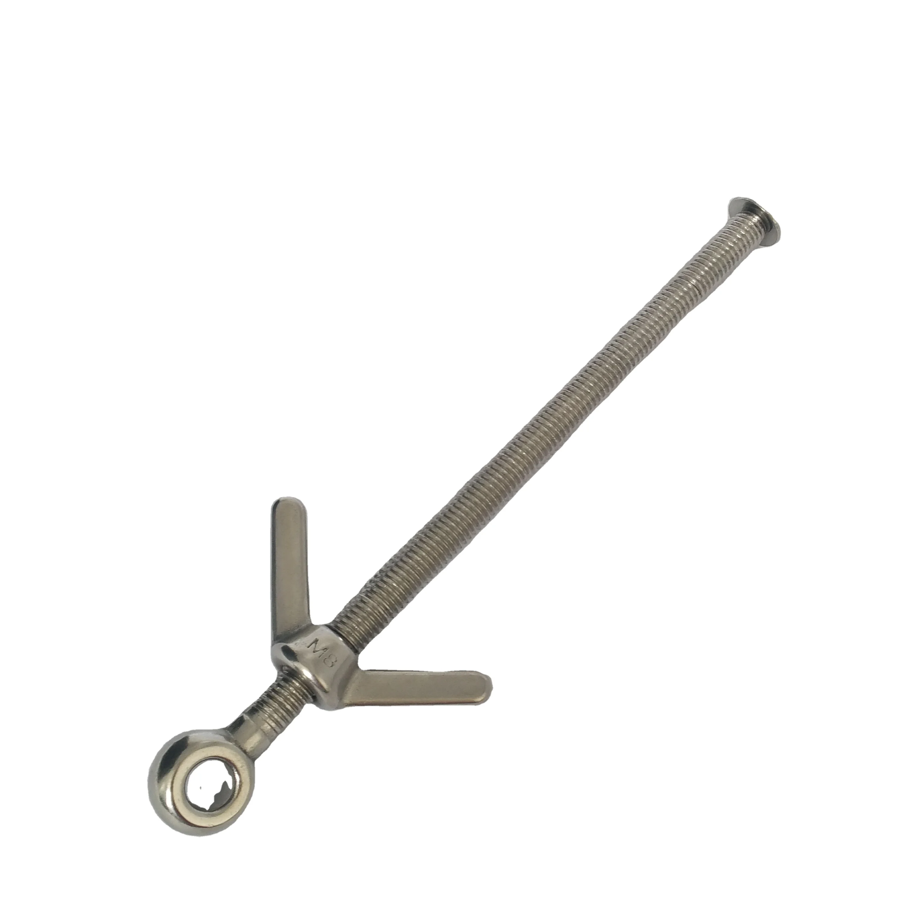 Marine Grade 316  Stainless Steel Eye Bolt With Wing Nut