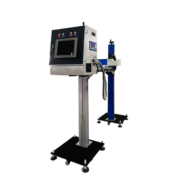 High Quality 30 watt Fiber Laser Printer For Pipe Production Line Double-out PVC Pipe Profile Flying Laser Marking Machine