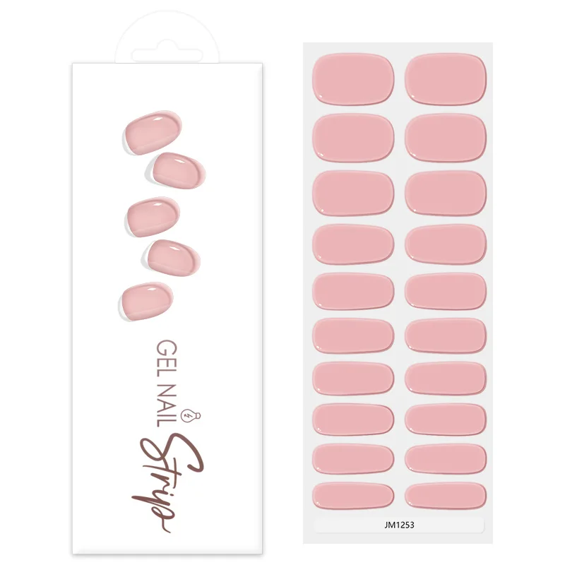 Factory Wholesale Gel Nail Stickers Semi-cured Polish Nail Art Wraps Beauty Manicure