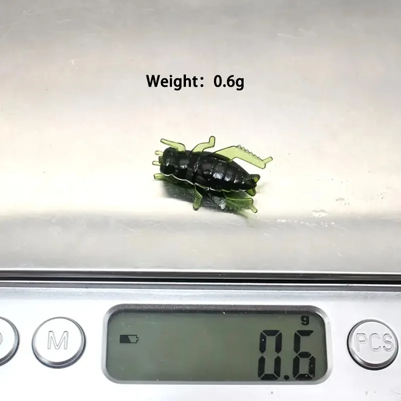 wholesale 20Pcs/bag Black Cricket Shape Fishing Soft Lures Super Simulate Insect Artificial Bait