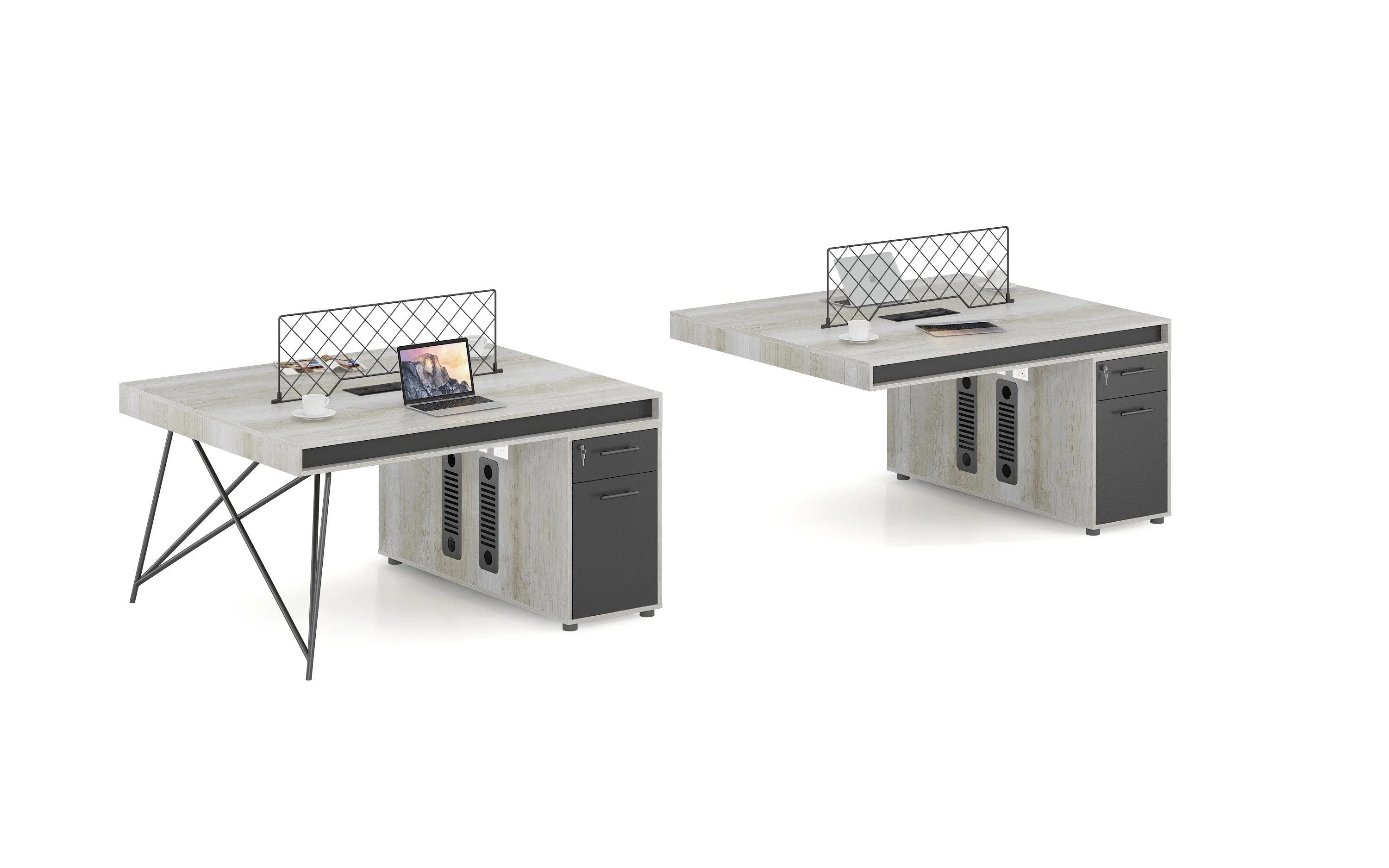 Cheap price modern executive desk metal frame 1 person/4 people office workstation