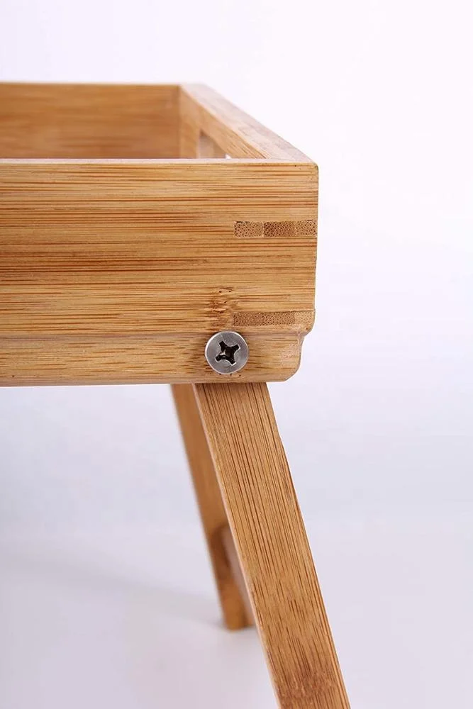wholesale serving tray Foldable Breakfast Table Laptop computer tray Bed Table wooden Serving Tray with legs