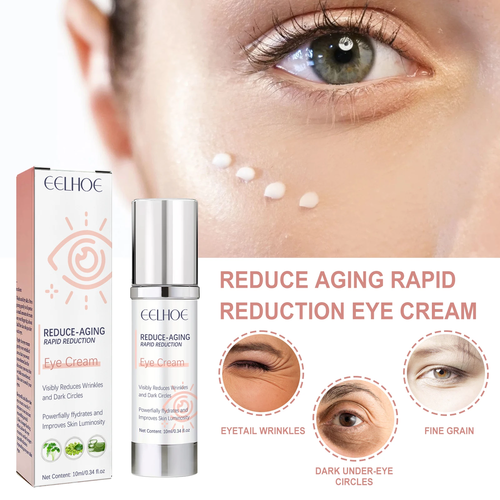EELHOE Anti Wrinkle Firming Brightening Removal Moisturizing Aging Reduce Rapid Reduction Eye