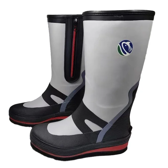 Felt soled  thigh tube rock fishing rain boots non slip waterproof sea fishing boots  Felt Sole Suit For Rock &Beach&Fishing