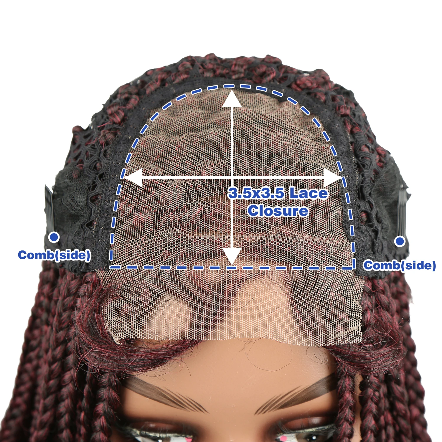 Hot Selling Factory Price Synthetic Hair Box Braid Wig for Black Women Wholesale Braided Laces Wigs Vendors Braided Wigs