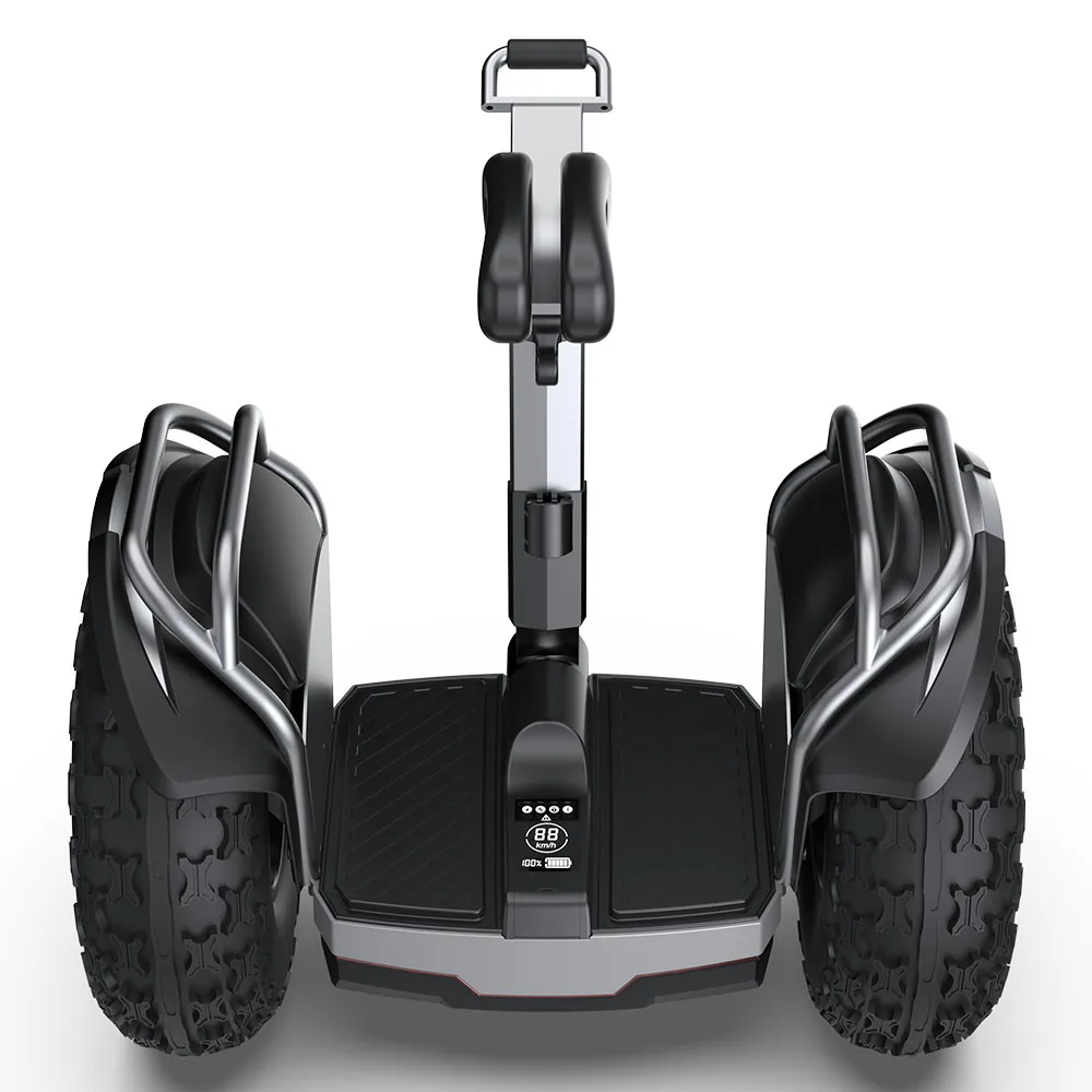 Knee steer long range 20 inch fat tire electric chariot patrol scooter with knee steer 60V off road self balance scooter