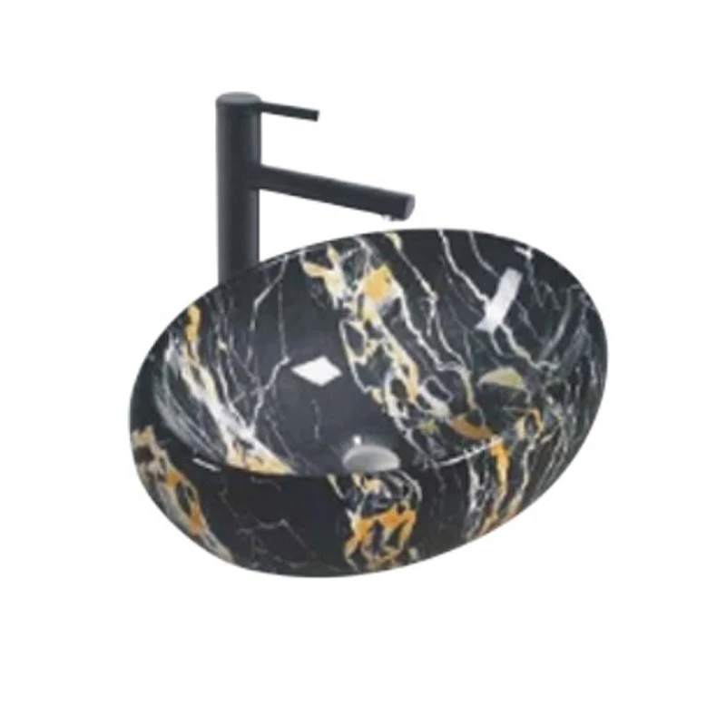 European Style Faction Oval Above Counter Basin Designer Sanitary Ware High Quality Counter Top Art Basin