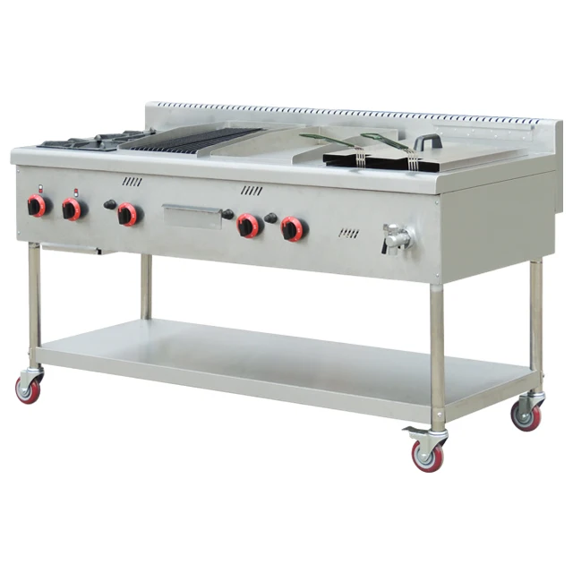 Stainless steel gas stove cooker with 4 range burners Commercial Gas Range