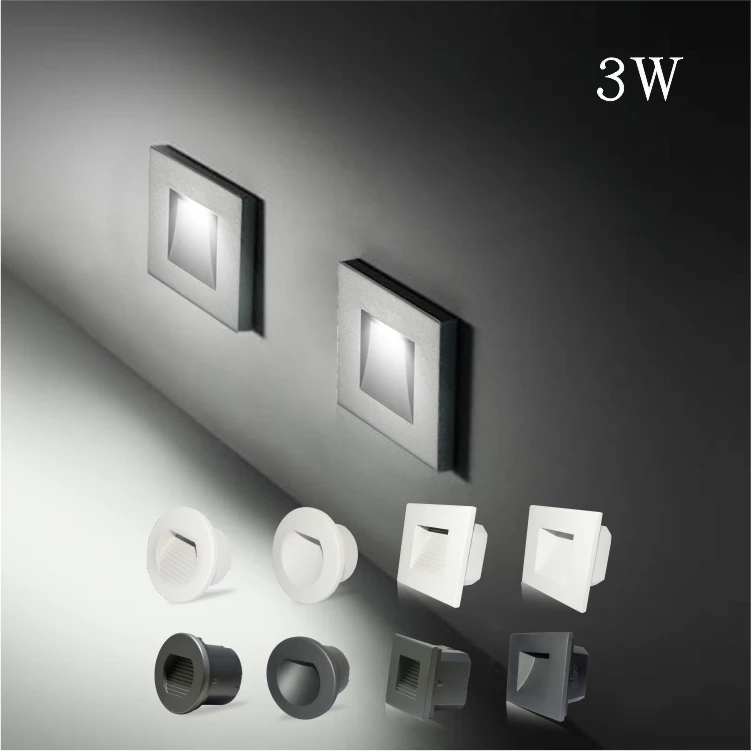 factory direct sale price 3W square led step light deep anti glare high lumen Ra corner lamp for room house office meeting room