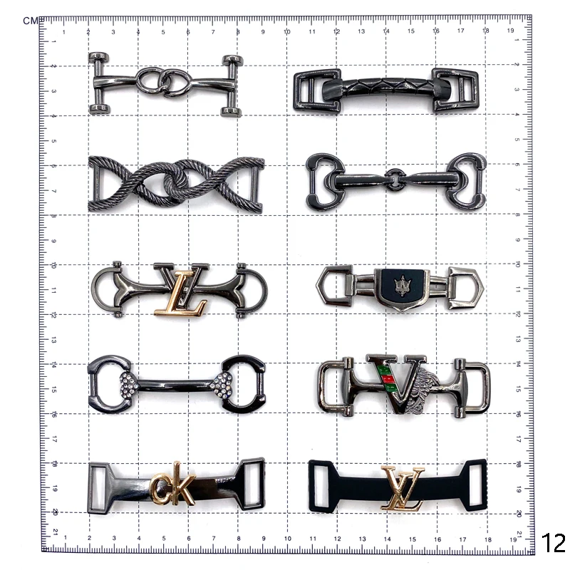 HJ Gold Tone Metal Hinged Equestrian Buckle Horse Bits Shoes Button Saddle Buckles Diy Making Hardware Accessories