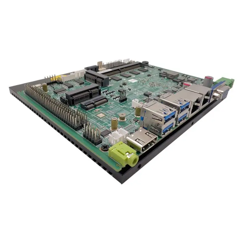 Factory Custom Cheap Intel 12th Generation CPU 6412 2DDR4 64GB 6 COM 2LAN LVDS DDR4 Mini ITX Motherboard Industrial