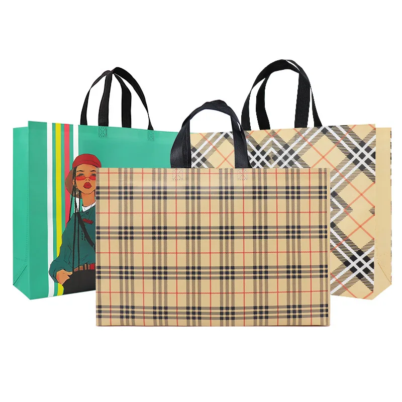 YC Custom Recycle простой чай Свадебная продуктовая одежда для покупок ламинированный Pp нетканый мешок с молнией