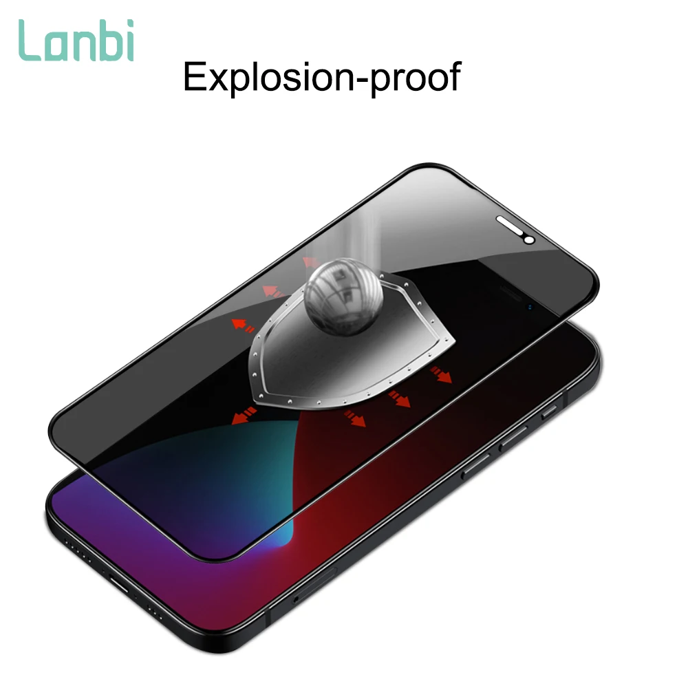 Антишпионская керамическая пленка закаленное стекло Защита экрана для Samsung Iphone X 11 12 13 Pro Max защита