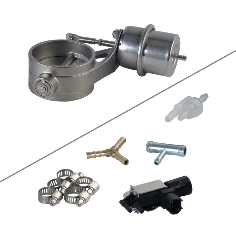 Exhaust Control Valve Set With Vacuum Actuator CUTOUT 2 2.36 2.5 2.75 3 inch Pipe CLOSE STYLE with Wireless Remote Controller