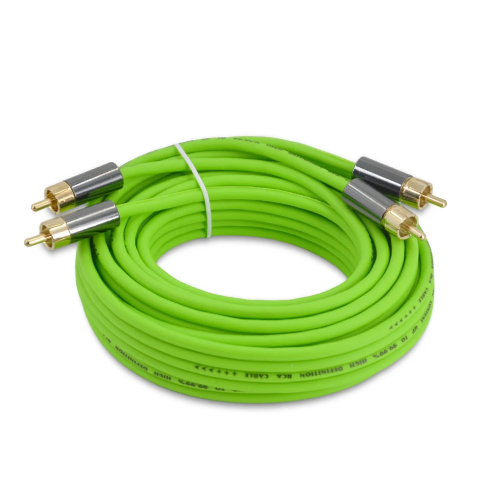 high quality pure copper car audio RCA cable amplifier/speaker/subwoofer RCA cable for automotive (TB-2400-5M)