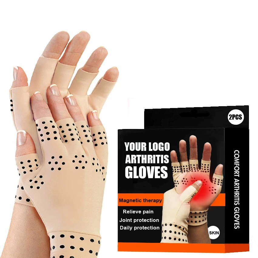 Half Finger Magnetic Anti Arthritis Rheumatoid Health Compression Therapy Gloves Joint Pain Relief Men Women Safe Wrist HA01862