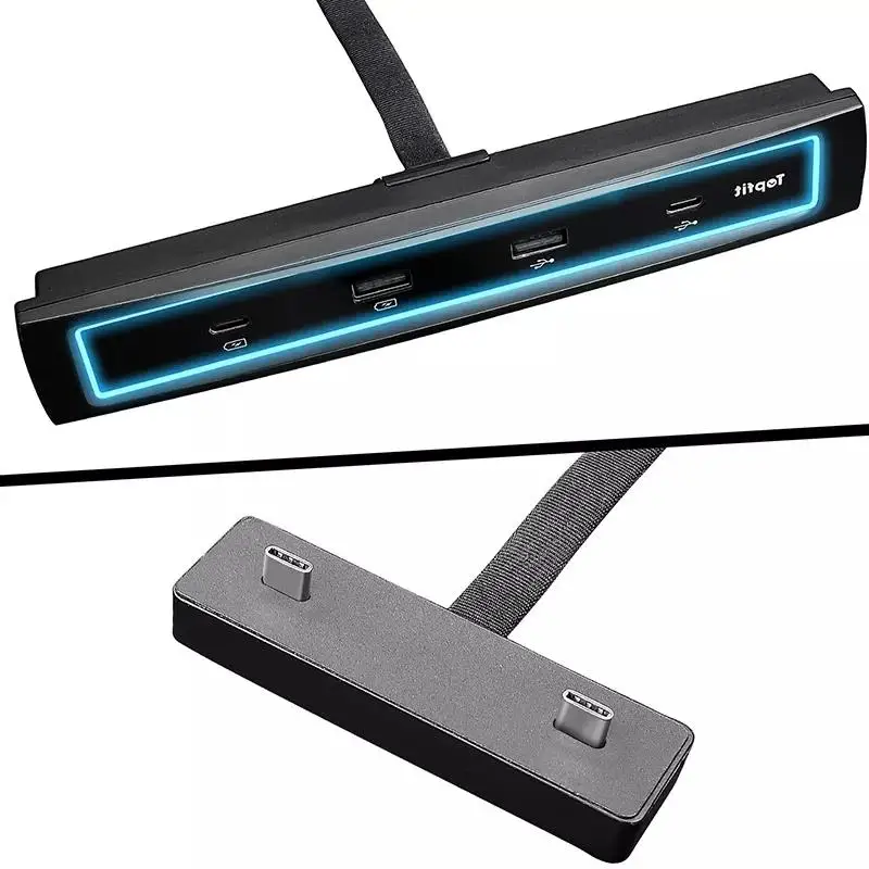 Model Y  2022 with 2 USB Port and 2 Type-C Port with Data Transmission  and Fast Charger Port Compatible USB-C Hub for Tesla