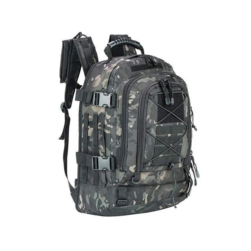 Custom Men Large Capacity Hiking Expandable Backpack Waterproof Outdoor 60L Camouflage Mountaineering Hunting Tactical Backpacks