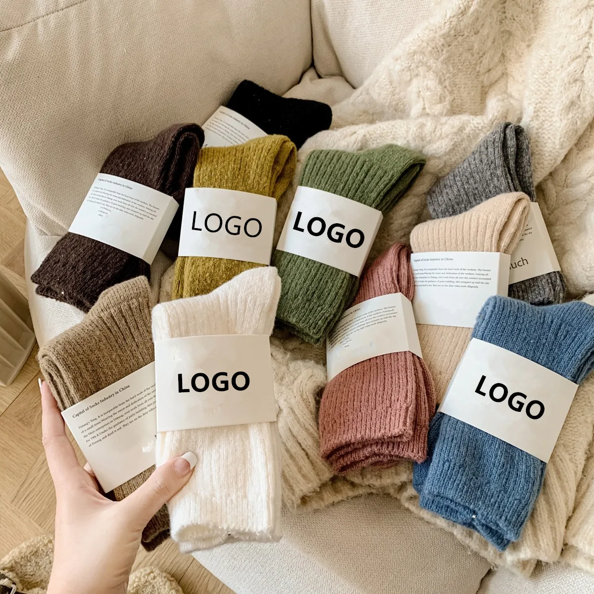 Winter Wool Soft Socks Women Japan Socks Ins Fashion Thickened Autumn Japanese Style Korean Solid Color Cotton Winter Socks