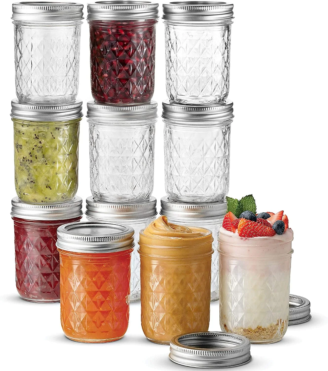 100ml 250ml 350ml 650ml jam bottle glass jar diamond shape jam jars 250 ml strawberry jam jar