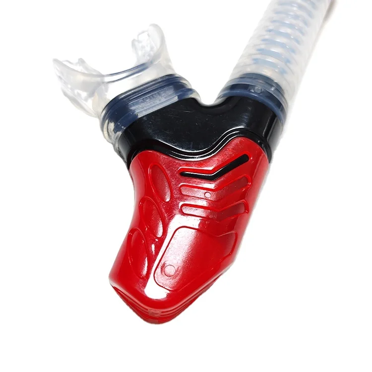 Подводная трубка для дыхания, полностью сухая трубка для подводного плавания с защитой от брызг и верхним клапаном для подводного плавания