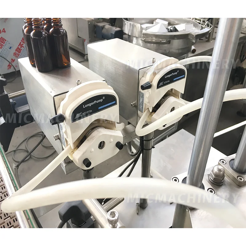 Automatic 10ml 50ml Small Injection Liquid and Capping Glass Vial Filling Machine