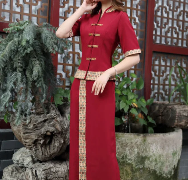 Massage technician clothes men and women suits spa health pavilion work clothes pedicure foot bath technician clothes Thailand