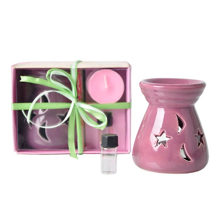 Wholesale Aroma Stove Gift Set Essential Oil Burner Ceramic Candle Warmer Wax Melt Warmer