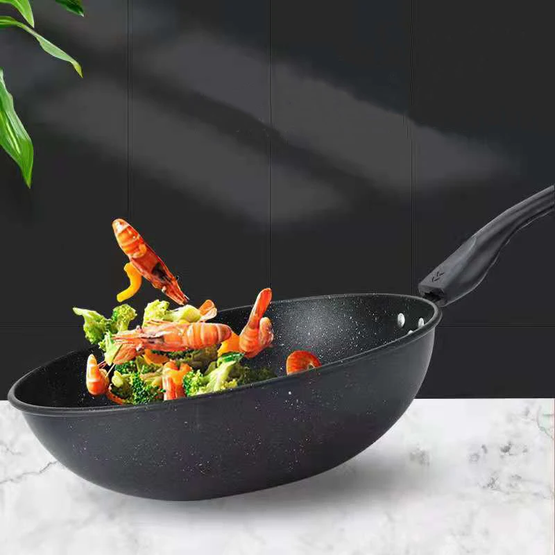 Online hot sale hand made induction carbon steel wok for restaurant nonstick gas stoves Chinese wok