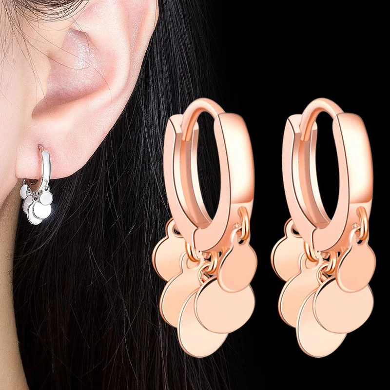 Wholesale rose gold filled jewelry 18k gold hoop earrings for women