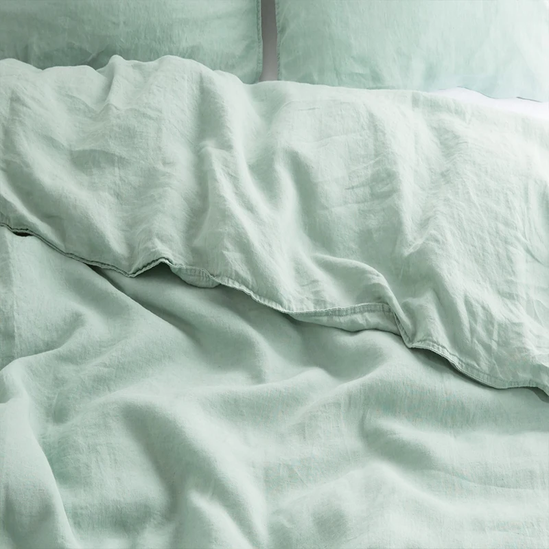 organic flax linen bed cover bedding set with bedsheets sets duvet cover