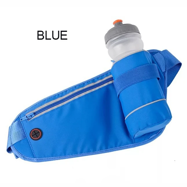 Wholesale High Quality Fashion Black custom logo bum bag With Water Bottle Holder Adjustable Strap