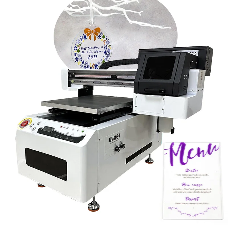Hot Selling High Speed Digital UV Printer With Dual XP600 Heads UV Flatbed Cylinder Printer