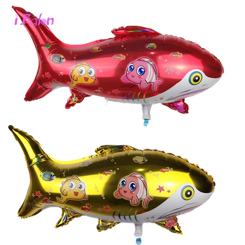 Big Shark Aluminum Foil Balloon Ocean World Baby Shower Birthday Theme Party Scene Decoration Balloon