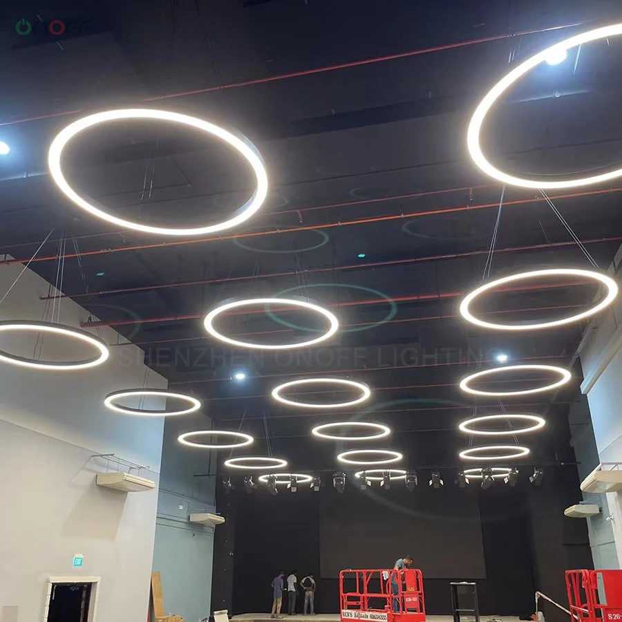 Bespoke S linear pendant light attractive curved linear hanging light based on dwg drawing