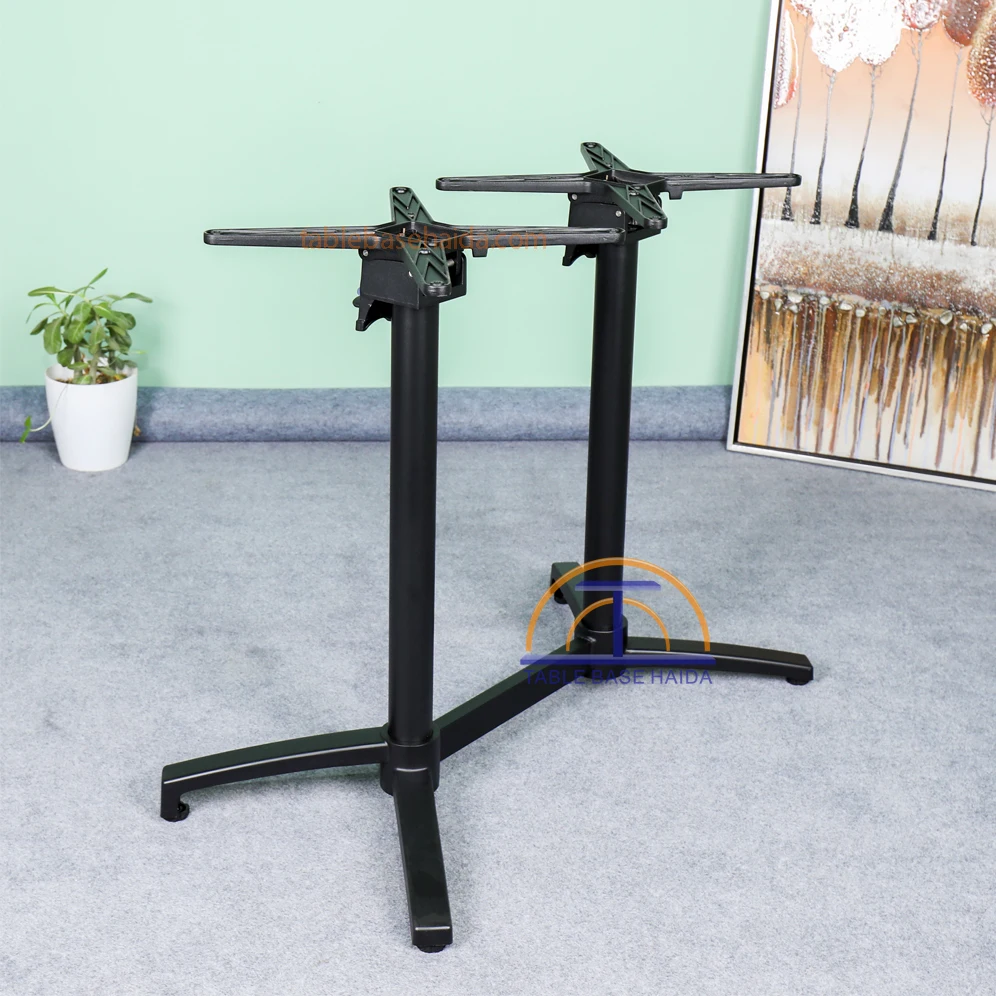 Fashion design cast aluminum industrial crank adjustable height table base