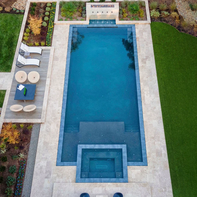 luxury villa hotel extra large 15m fiberglass pool inground high-end relax custom design spa swimming pool outdoor