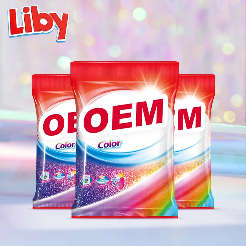 Liby omo bulk Factory price OEM 25kg High quality rich Foam Washing Powder Laundry Detergent Soap Powder for baby 1 ton oem