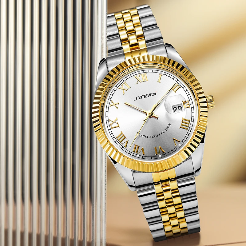 Мужские кварцевые часы с японским механизмом OEM S9862G Аналоговые наручные календарем и хронографом