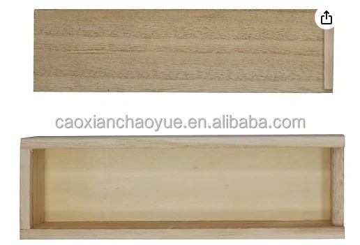 Wooden flip pencil case solid wood multifunctional stationery box customized wooden pine jewelry packing box